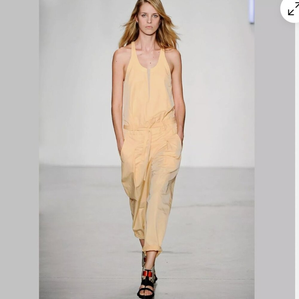 Helmut Lang light orange jumpsuit